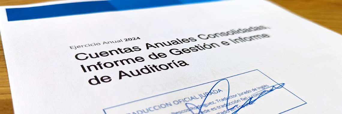 Traducción jurada de unas cuentas anuales y un informe de auditoria